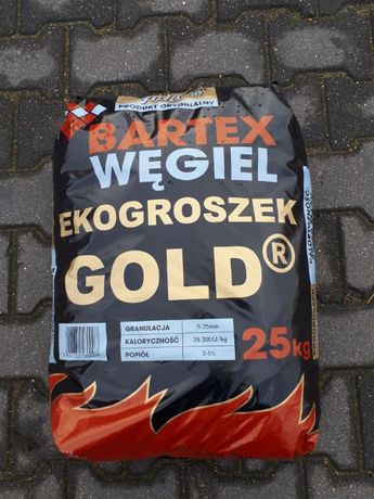 Węgiel Ekogroszek BARTEX Gold 27-29 MJ/kg worki 25kg, wysyłka