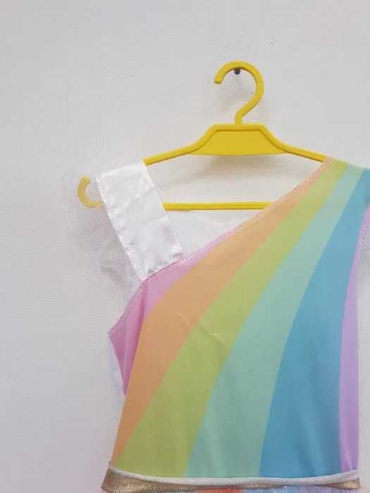 Sukienka przebranie Jednorożec unicorn rozmiar 116-128 cm. G063