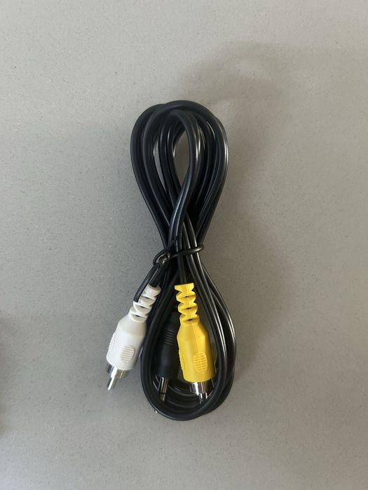 Cabo AV Preto para TV (1x macho → 2x RCA amarelo/branco)