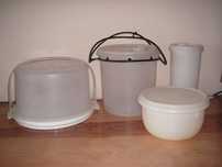 Tupperware - Porta Bolos Grande, Caixa Grande, Copo Alto e Caixa