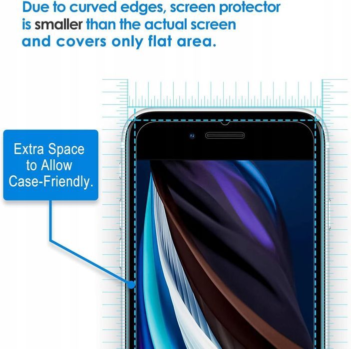 4youquality folia ochronna na ekran do iphone'a se 2020 2 szt