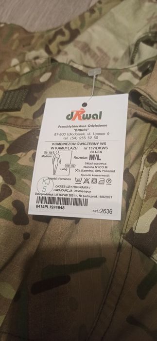 117 DKWS bluza kombinezonu ćwiczebnego WS Drwal (mundur MON)