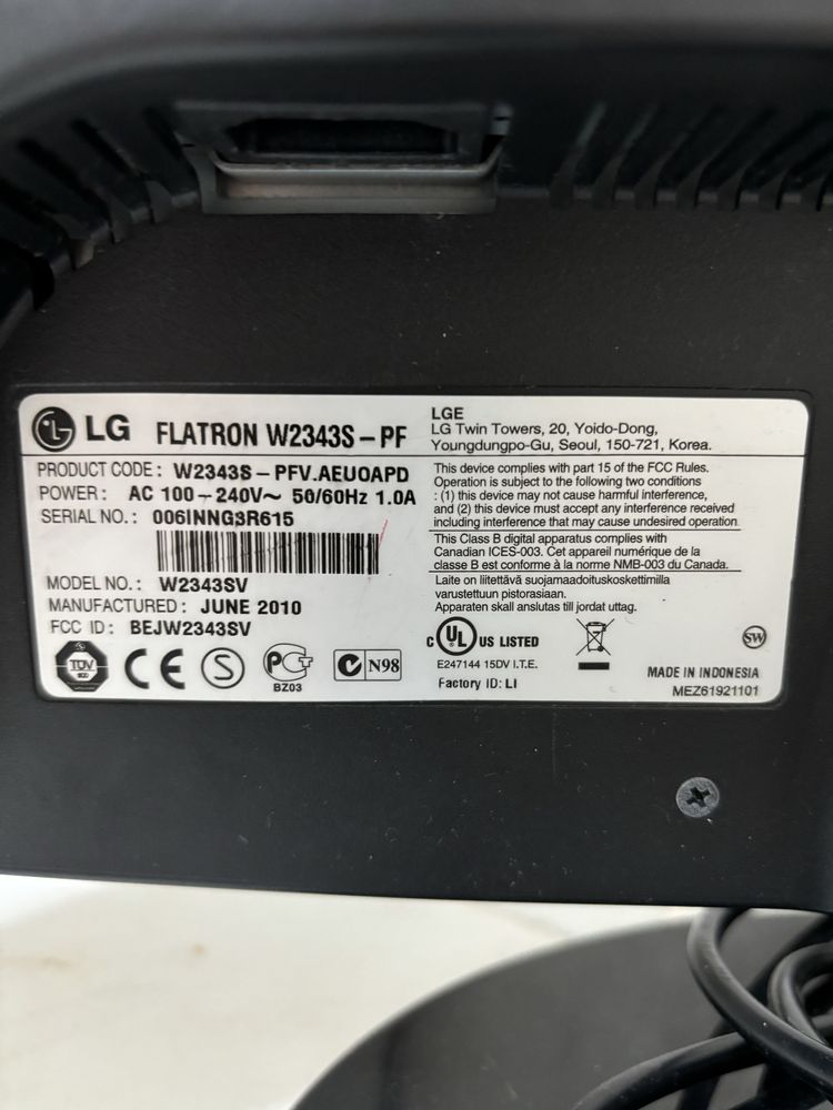 Монітор LG FLATRON W2343S- PF