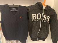 Bluza i kamizelka Hugo Boss i Ralph Lauren, rozm 104