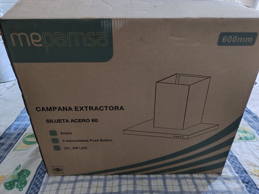 Campana Extractora Mepamsa Silueta Acero 60 - Nova na Caixa