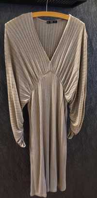 Wysyłka blyskawiczna Sukienka srebrna błyszcząca Zara M 38