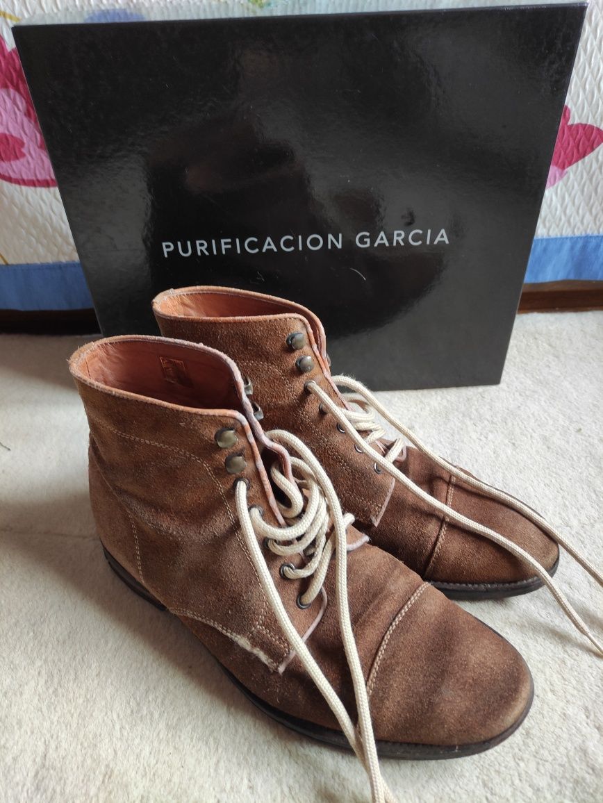 Botas castanhas/camel da Purificacion Garcia