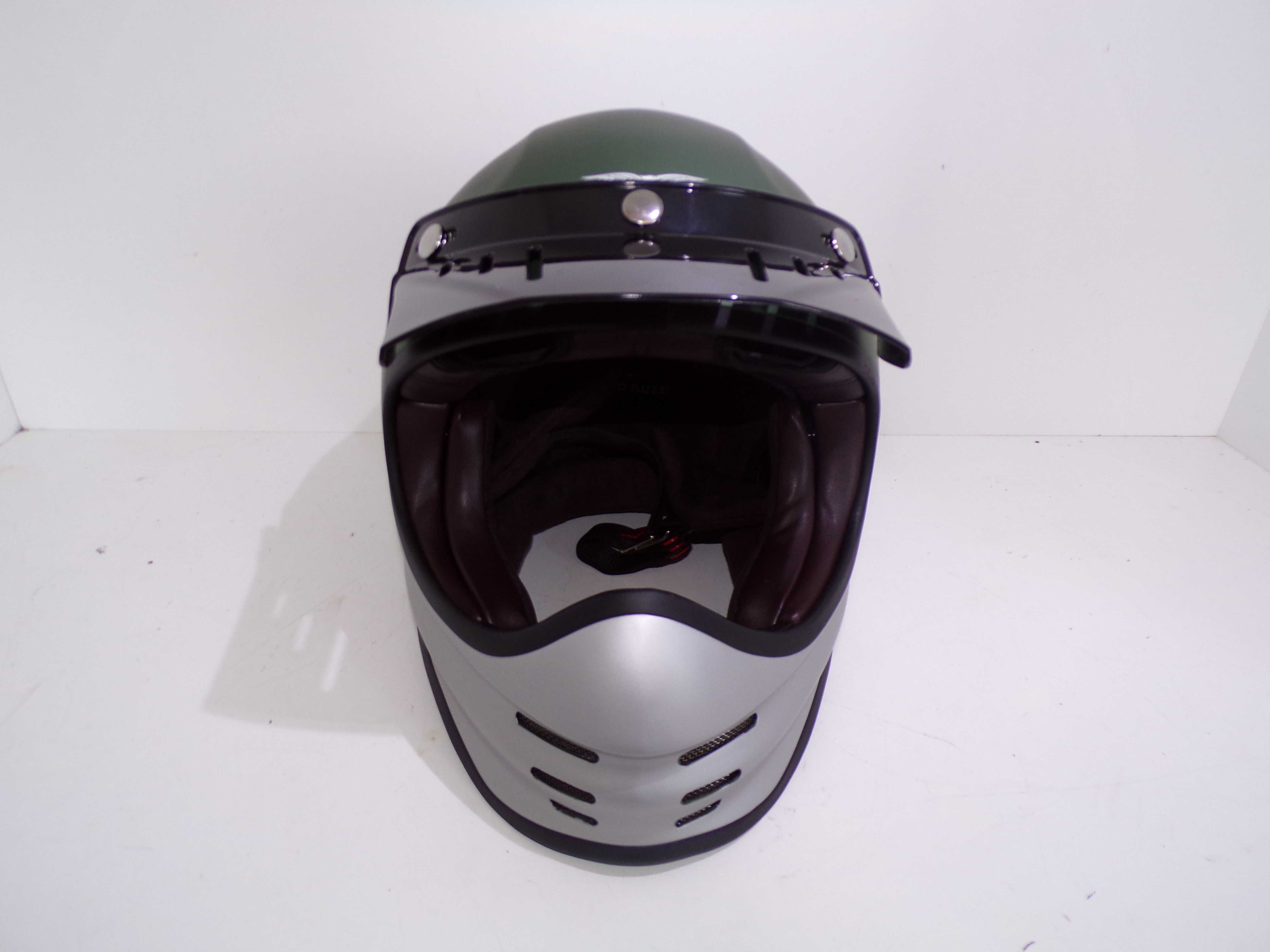 Kask Helmet Moto Guzzi roz.L GREEN/GREY Oem. Limitowany 100 Years