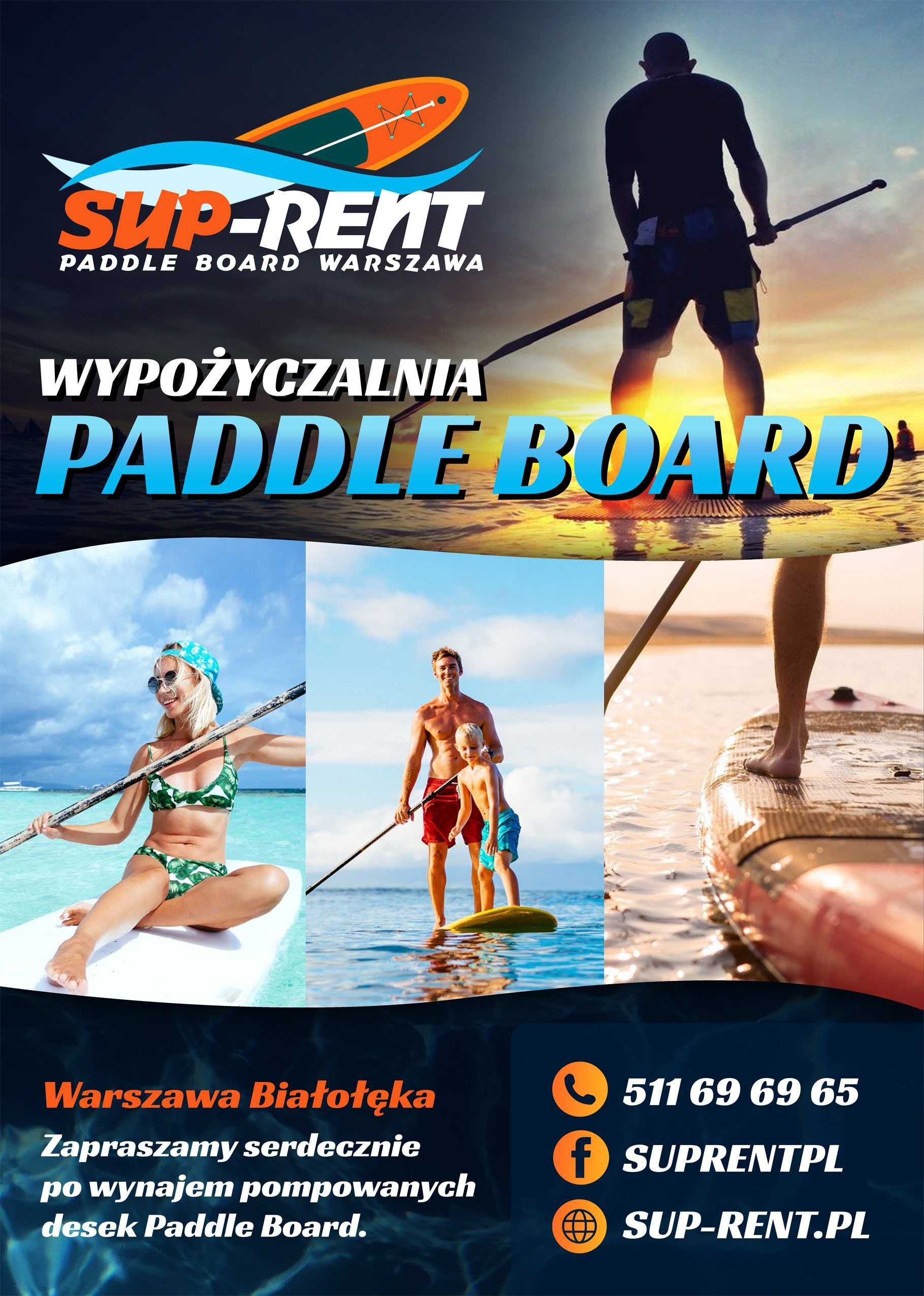 WYNAJEM SUP Wypożyczalnia Deski sup aqua marina dmuchana paddleboard