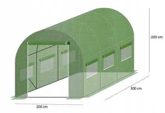 Tunel ogrodowy foliowy biały 3X2X2 m Ocynk