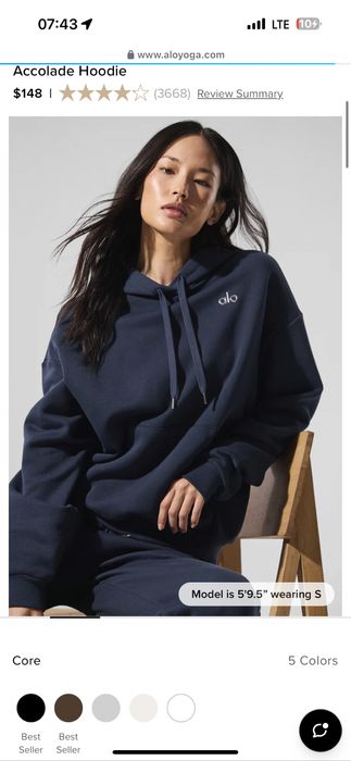 Худі alo yoga оригінал в зоришомк стані, розмір с, але оверсайз