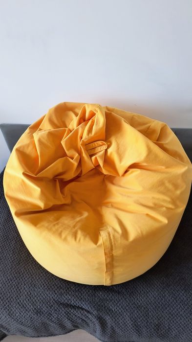 Pufa Italpouf XXL – musztardowa, jak nowa, mało używana