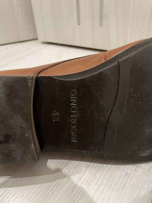 Półbuty buty eleganckie męskie brązowe Gino Rossi 43/44