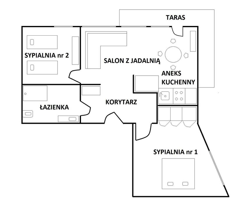 Sprzedam apartament w Zakopanem ul. Bory-Jaszczurówka. Pow.56 m2