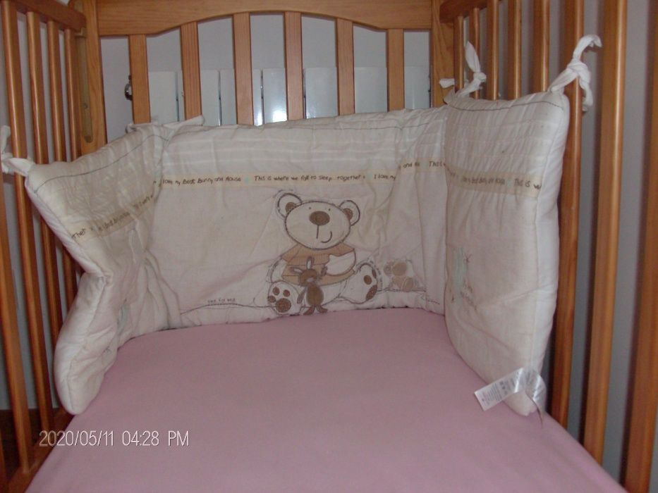 Acessórios para cama de grades de bebé em madeira
