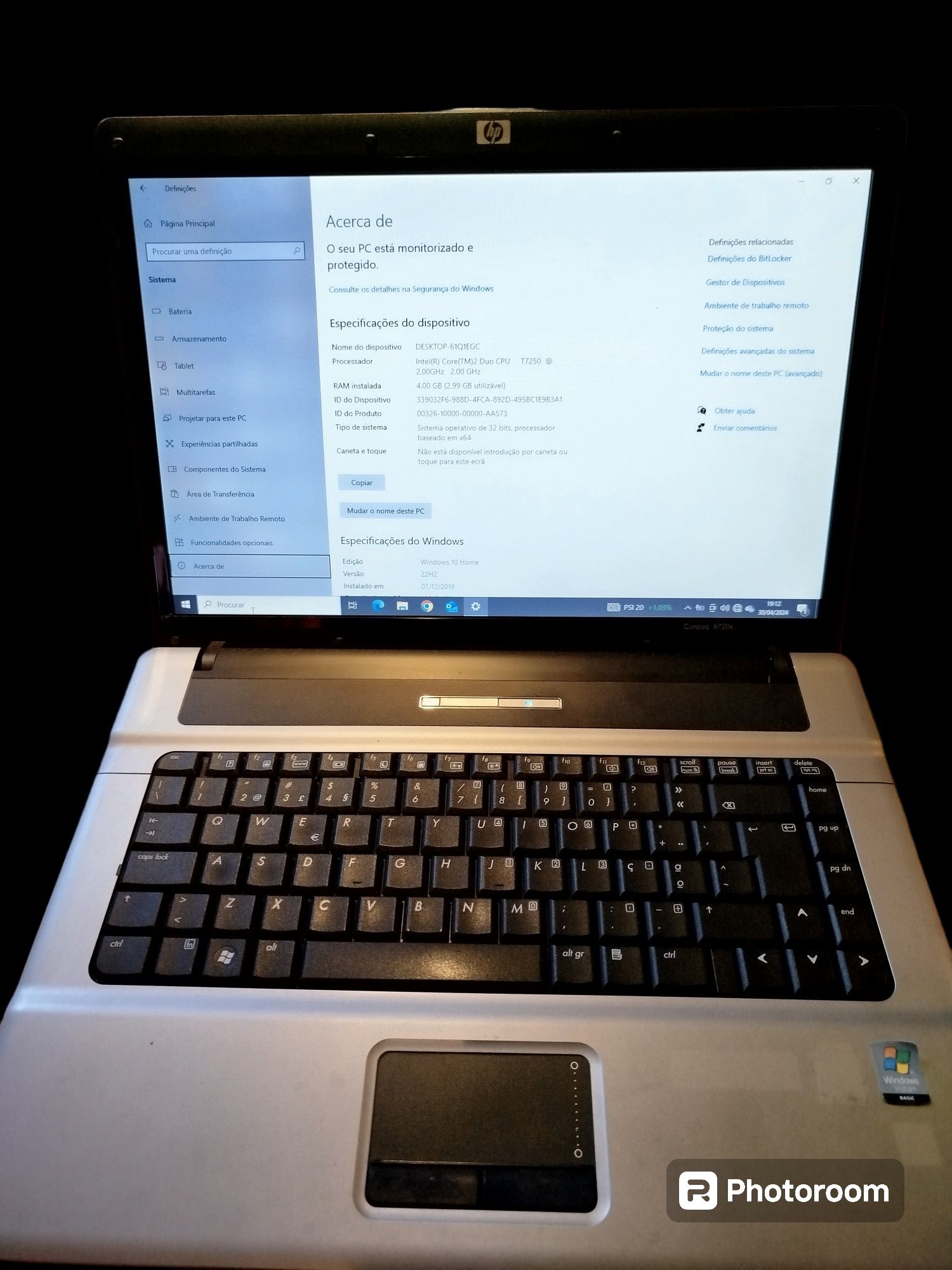 Portátil HP Compaq 6720s recondicionado