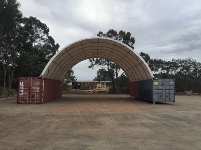 Zadaszenie kontenerowe 12x12m PVC 900g/m2