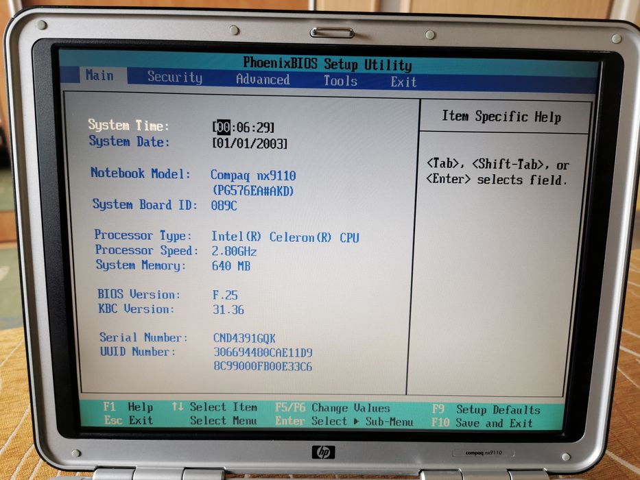Laptop HP Compaq nx9110