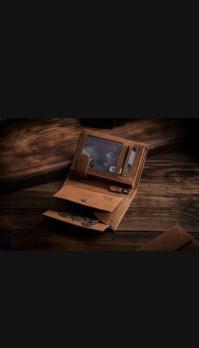 Portfel zegatto skóra naturalna licowa