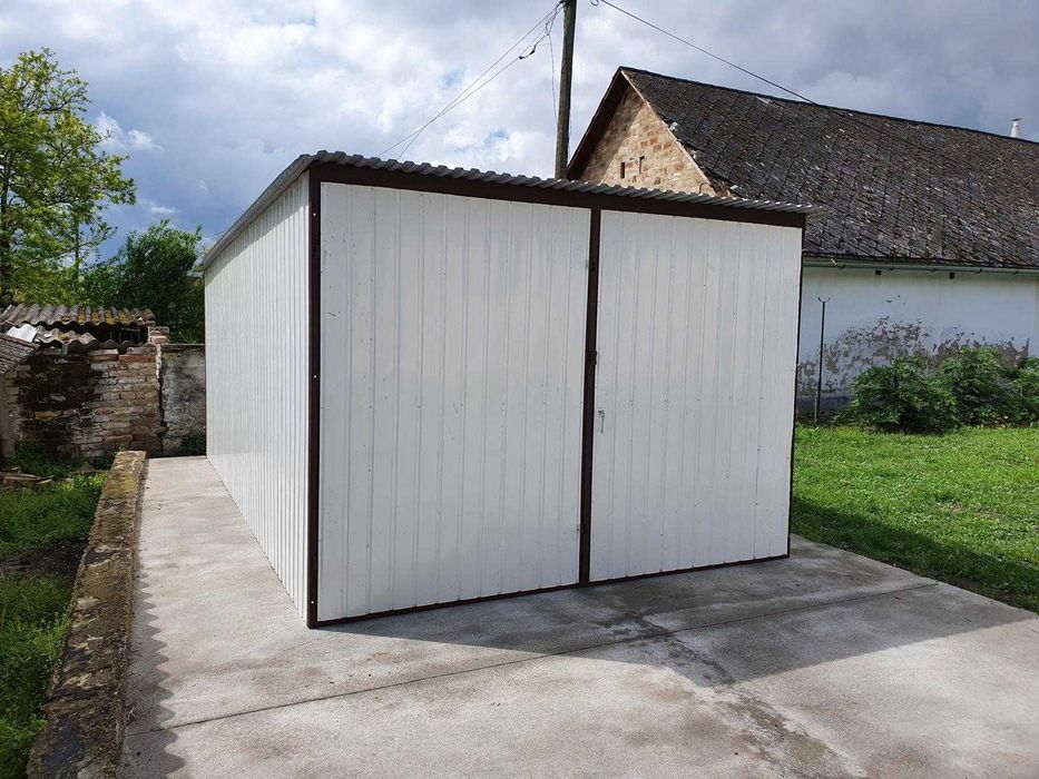Garaż blaszany 3x5 biały