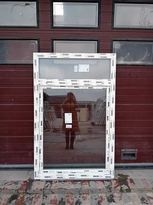 Nowe okno jednoskrzydłowe z nadstawką witryną 115x179 DOWÓZ CAŁY KRAJ