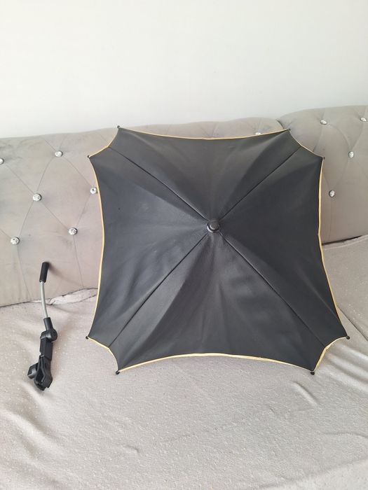 Parasolka parasoleczka junama diamond czarna czarno zlota oryginalna
