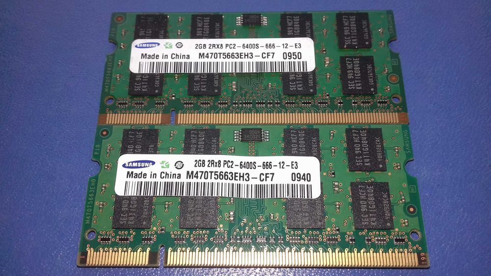 Память для ноутбука Samsung So-dimm DDR2 4Gb (2Gbх2шт 800MHz)