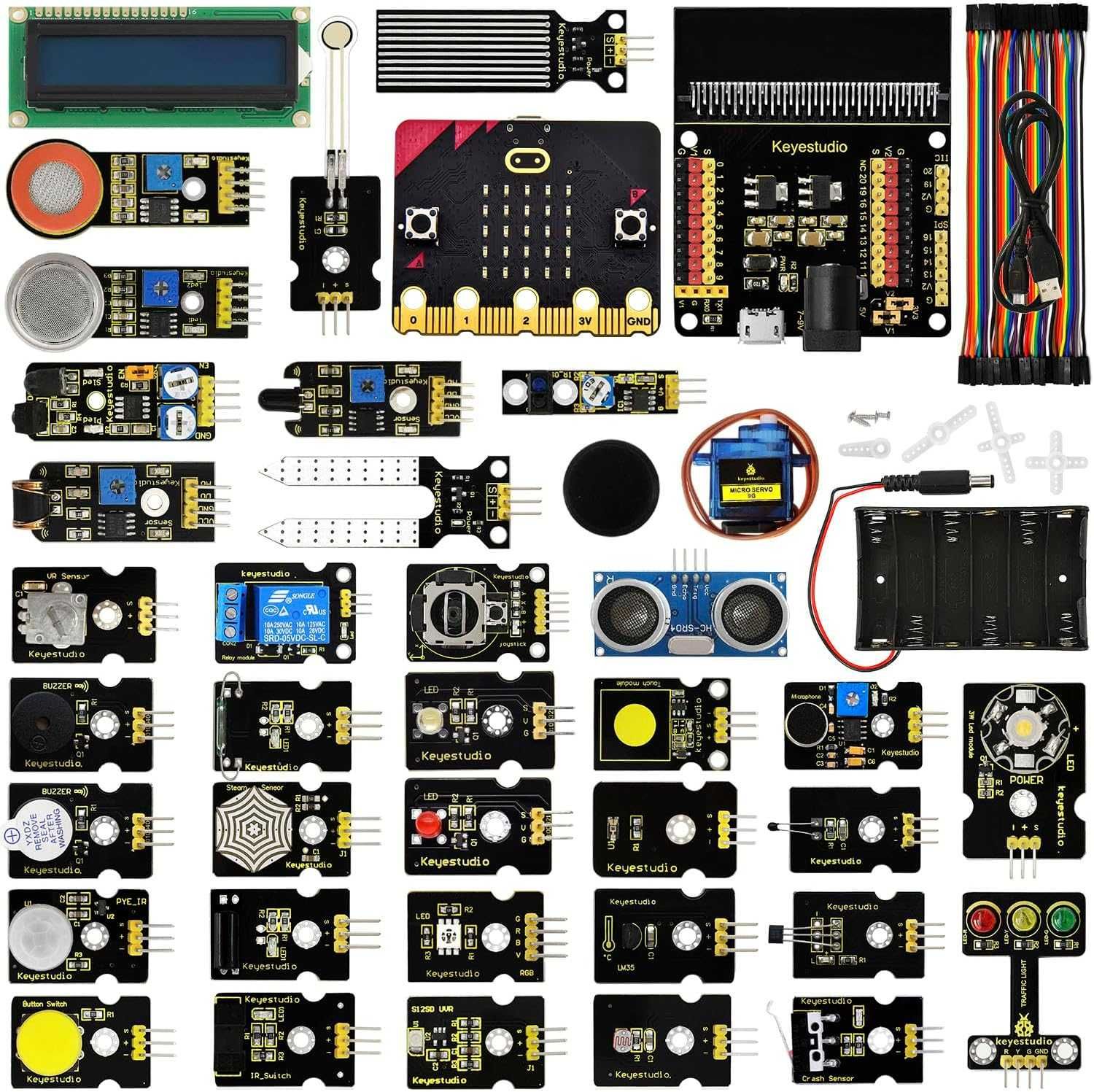 KEYESTUDIO BBC Micro:bit Stater Kit Zestaw modułu czujnika z płytką