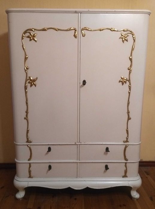 Zestaw MEBLI ANTYCZNYCH do sypialni pozłacanych styl Ludwik Staroć