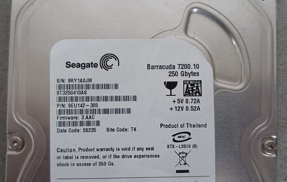 Dysk twardy Seagate Barracuda 7200 obr. 250 GB SATA II