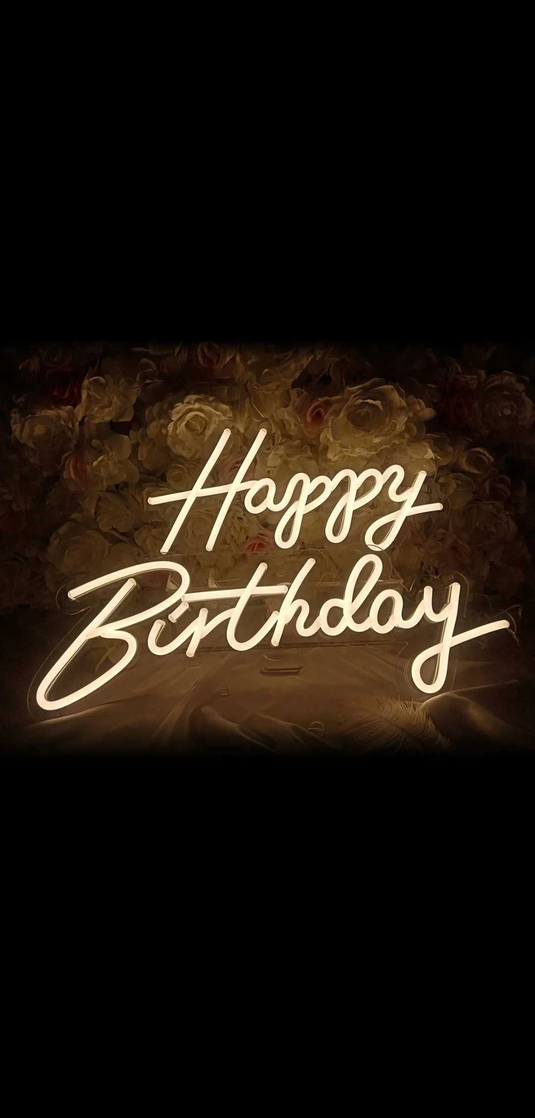 Acrílico Led Néon "Happy Birthday" - Decoração de Festas