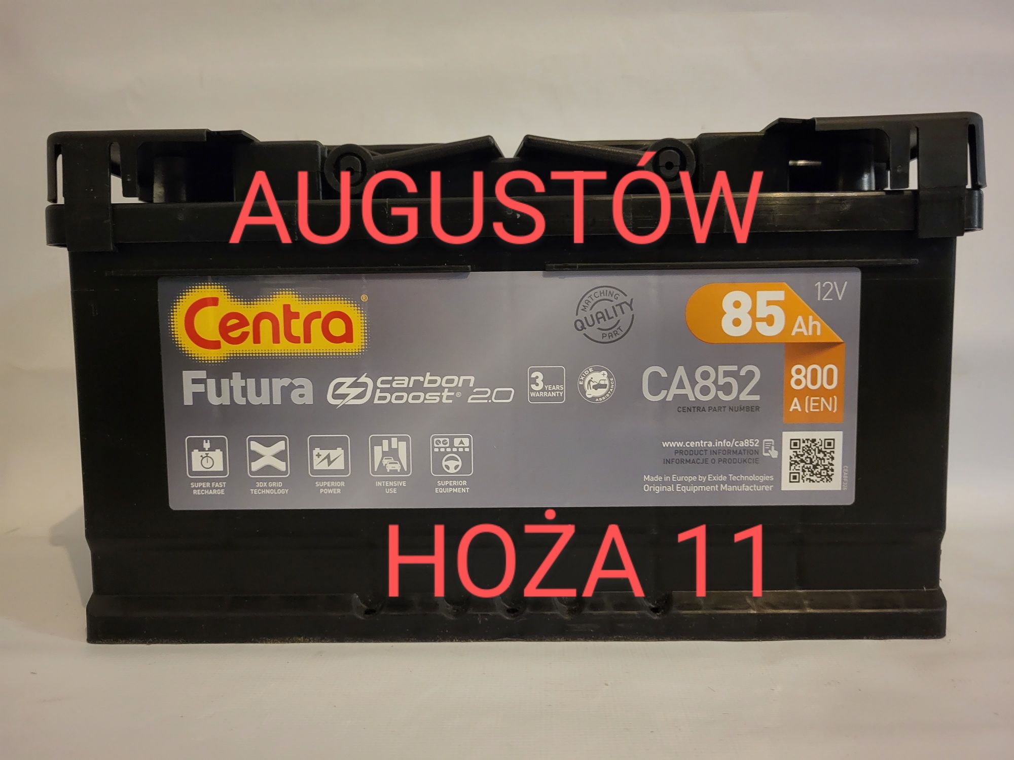 Akumulator 12V CENTRA FUTURA CA852 85AH 800A 80Ah