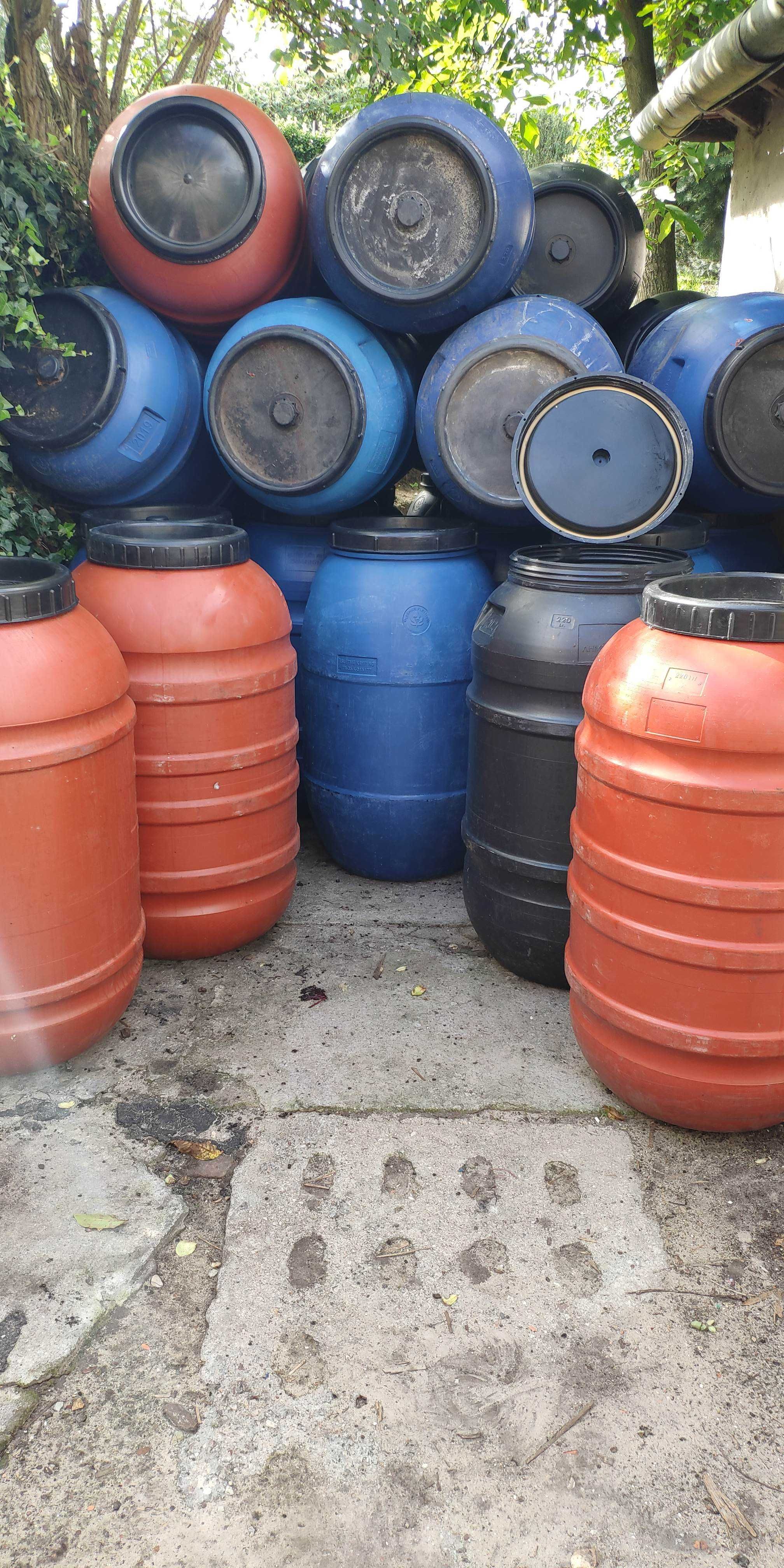 DOWÓZ GRATIS Beczka plastikowa 220l zbiornik na wodę, NIE PO CHEMII