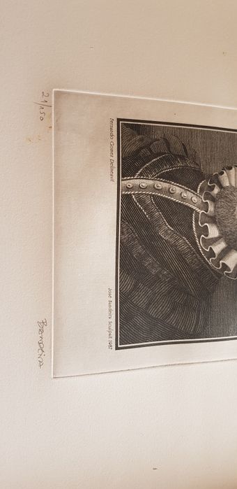 Gravura de Luís de Camões assinada e numerada pelo autor