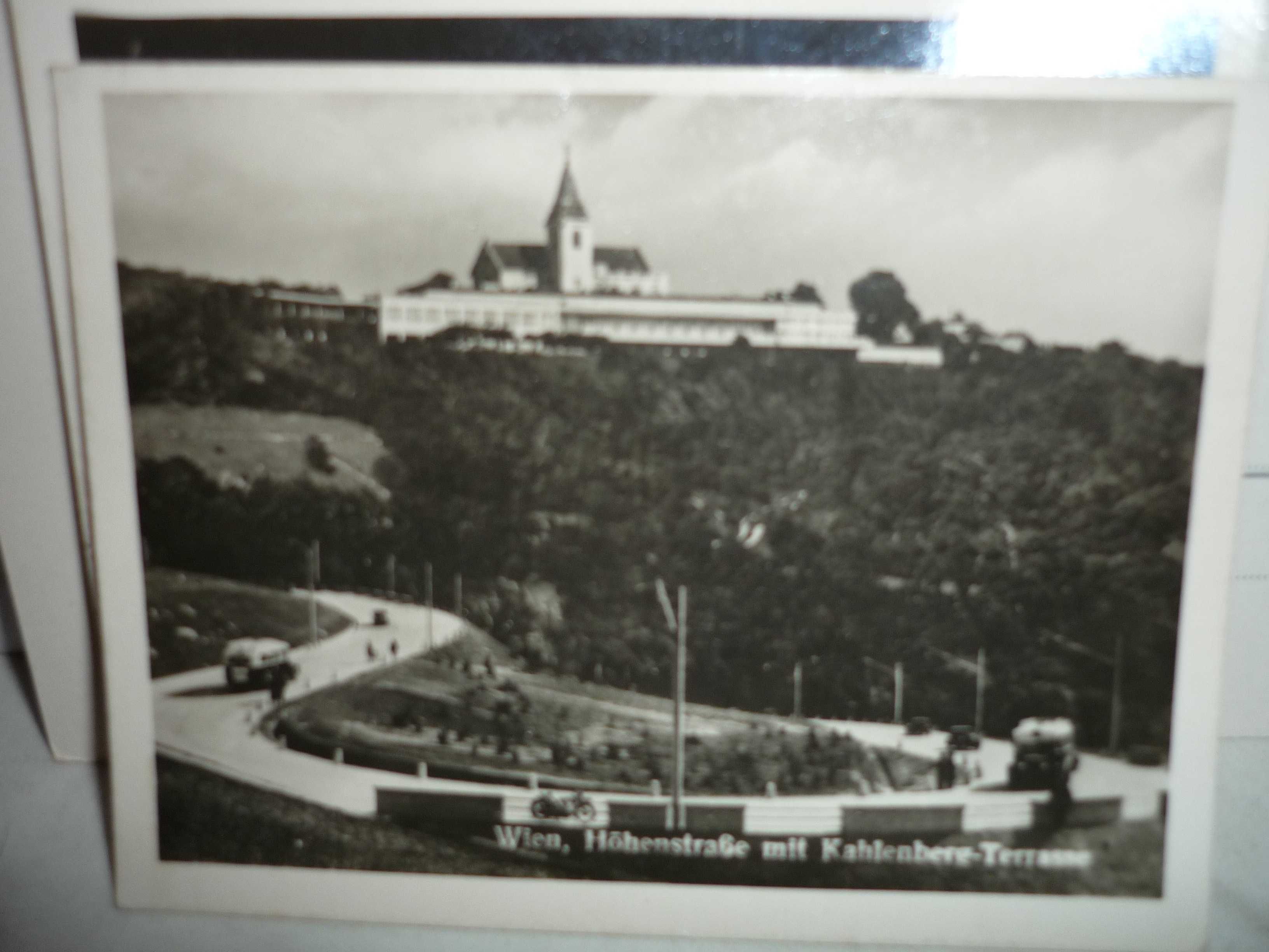 Wien , Hohenstrasse mit Kahlenberg-Terrasse , mini pocztówka.