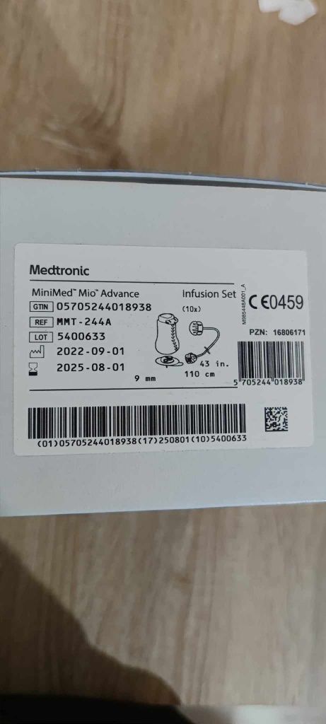 Osprzęt do pomp insulinowych minimed medtronic mio advance 9mm/110mm