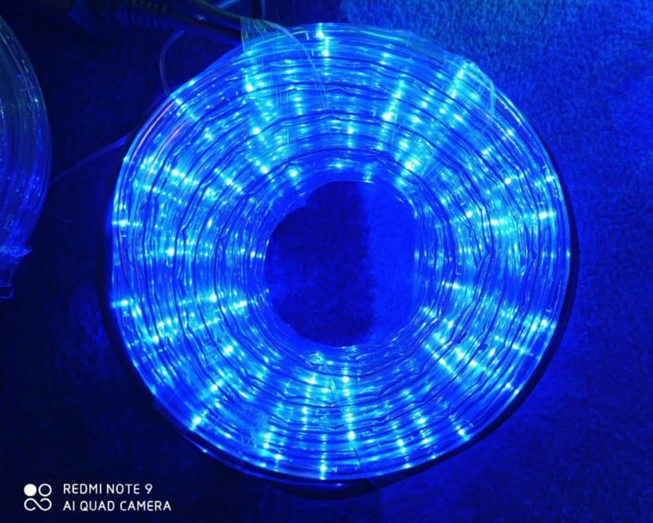 Wąż świetlny LED 30m niebieski blue ozdoby  wewnętrzne zewnętrzne