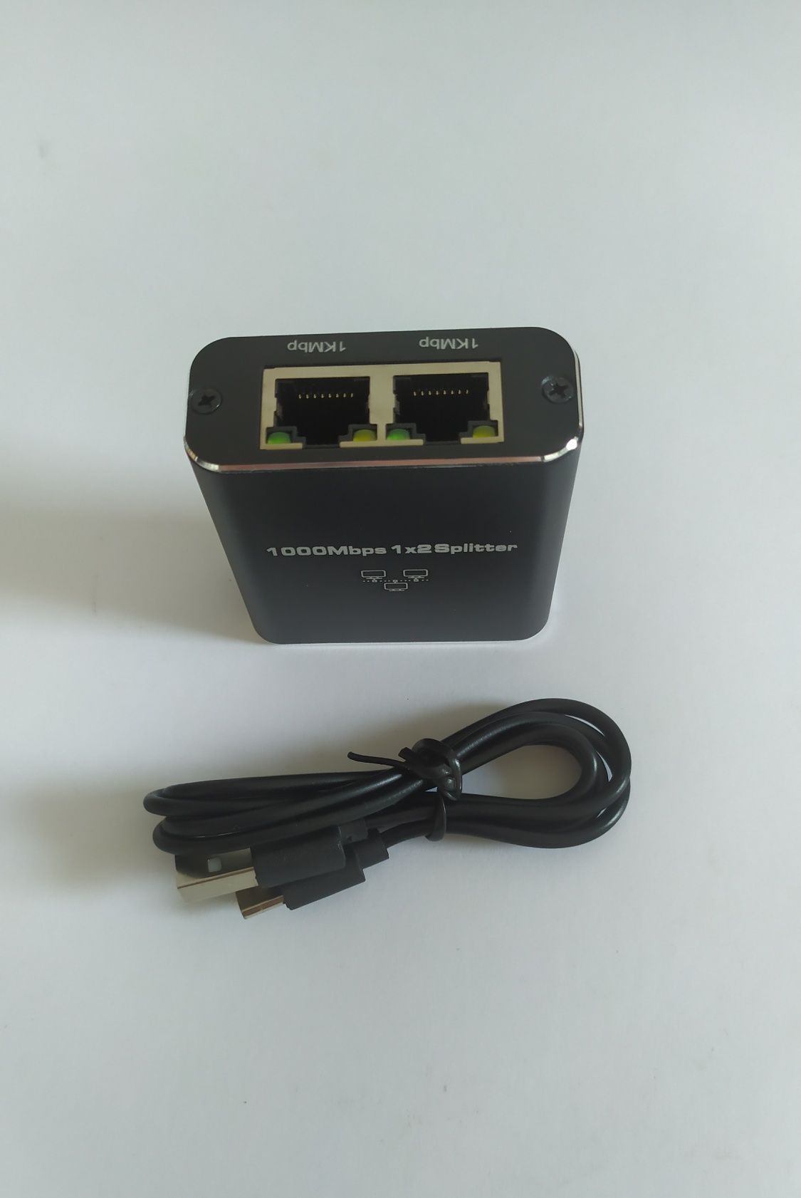 Adapter Rozdzielacz mini Switch splitter LAN Ethernet RJ45 2xRJ45 1 GB