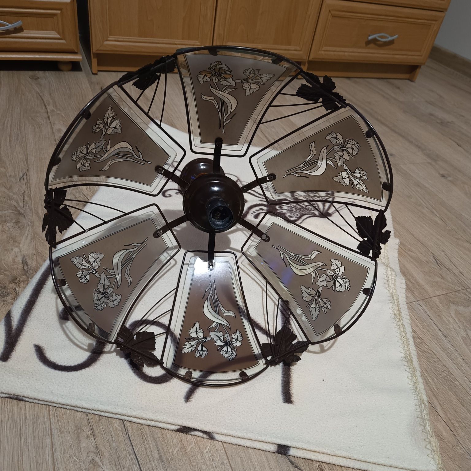 Żyrandol lampa stara PRL