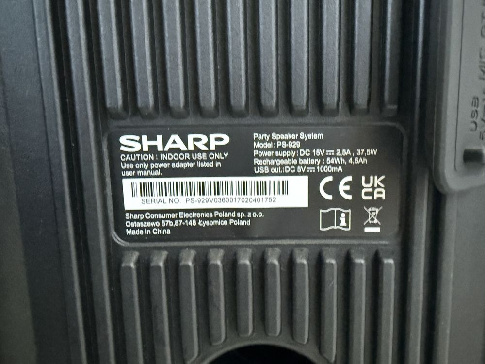 Sharp PS 929 2 sz głośników
