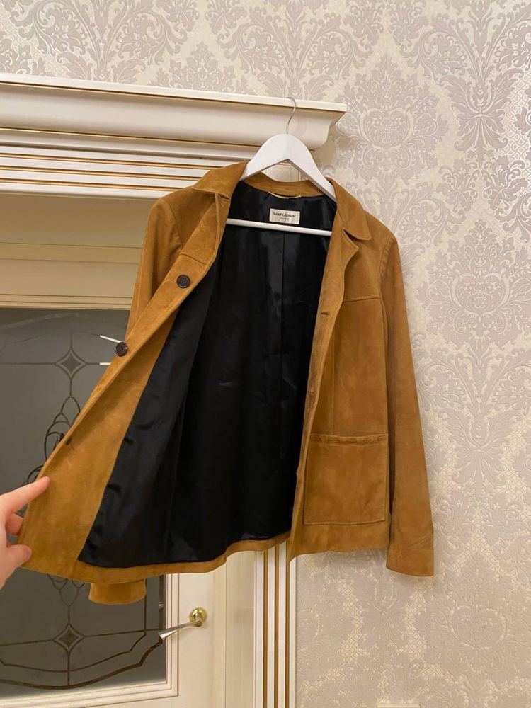 Saint laurent куртка замшева жіноча