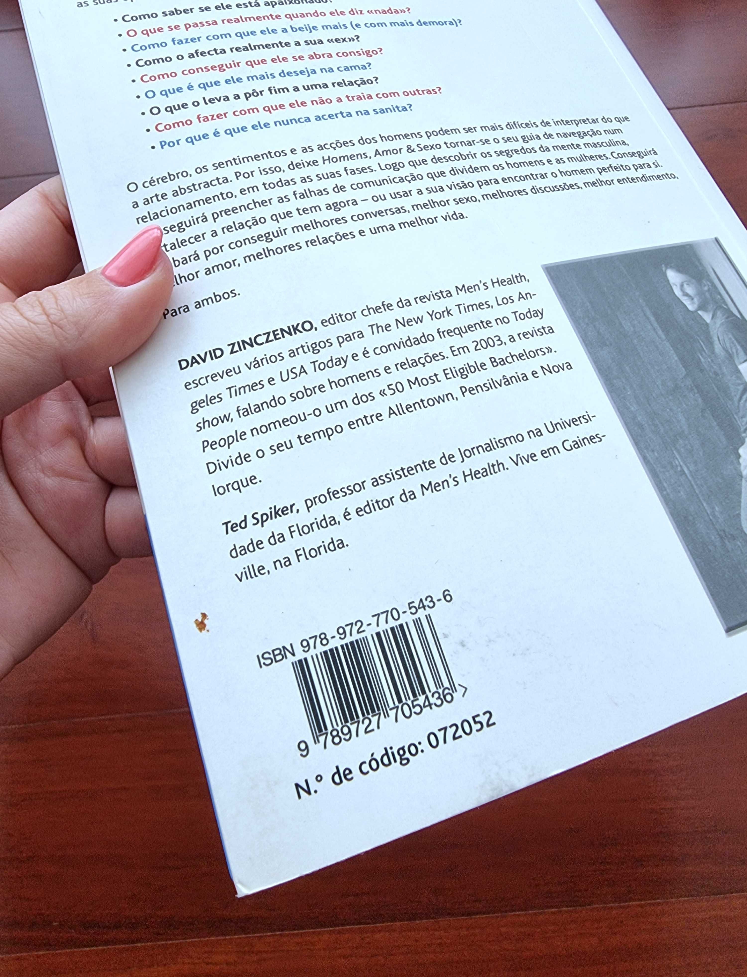 Livro "Homens Amor & Sexo" de David Zinczenko e Ted Spiker
