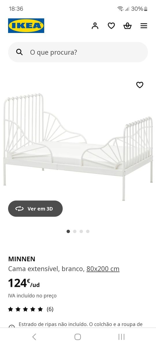 Cama de criança extensível, IKEA