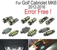KIT COMPLETO 11 LAMPADAS LED INTERIOR PARA VOLKSWAGEN VW GOLF CABRIO CABRIOLET MK6 12-16