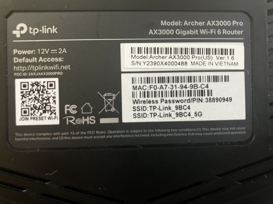 Tp-Link Archer AX3000 Pro.