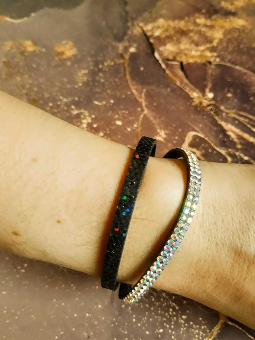 Dwukolorowa bransoletka z cyrkoniami