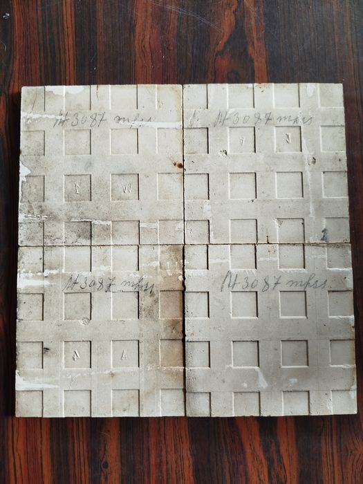 Quadra azulejos (tiles) alemães raros Arte Nova | Art Nouveau