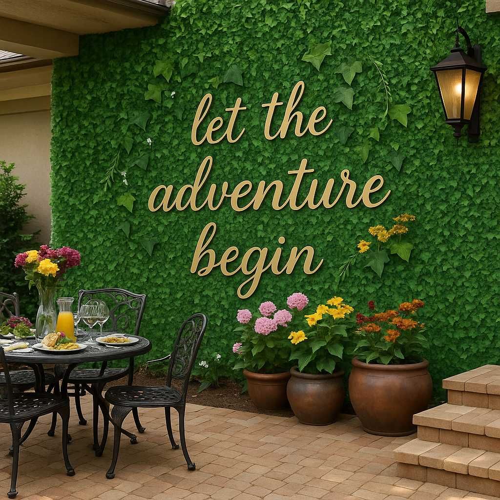 Painel Jardim Vertical de Parede com Plantas Artificiais de 60 x 40 cm
