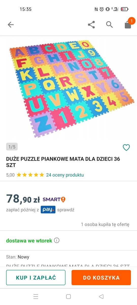 Puzzle piankowe 36 elementów