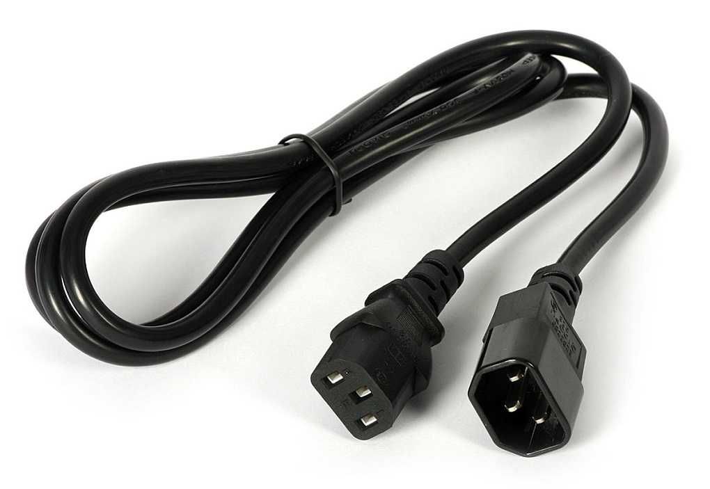 Kabel przedłużacz C13 C14 zasilający serwerowy 1,5m * Video-Play